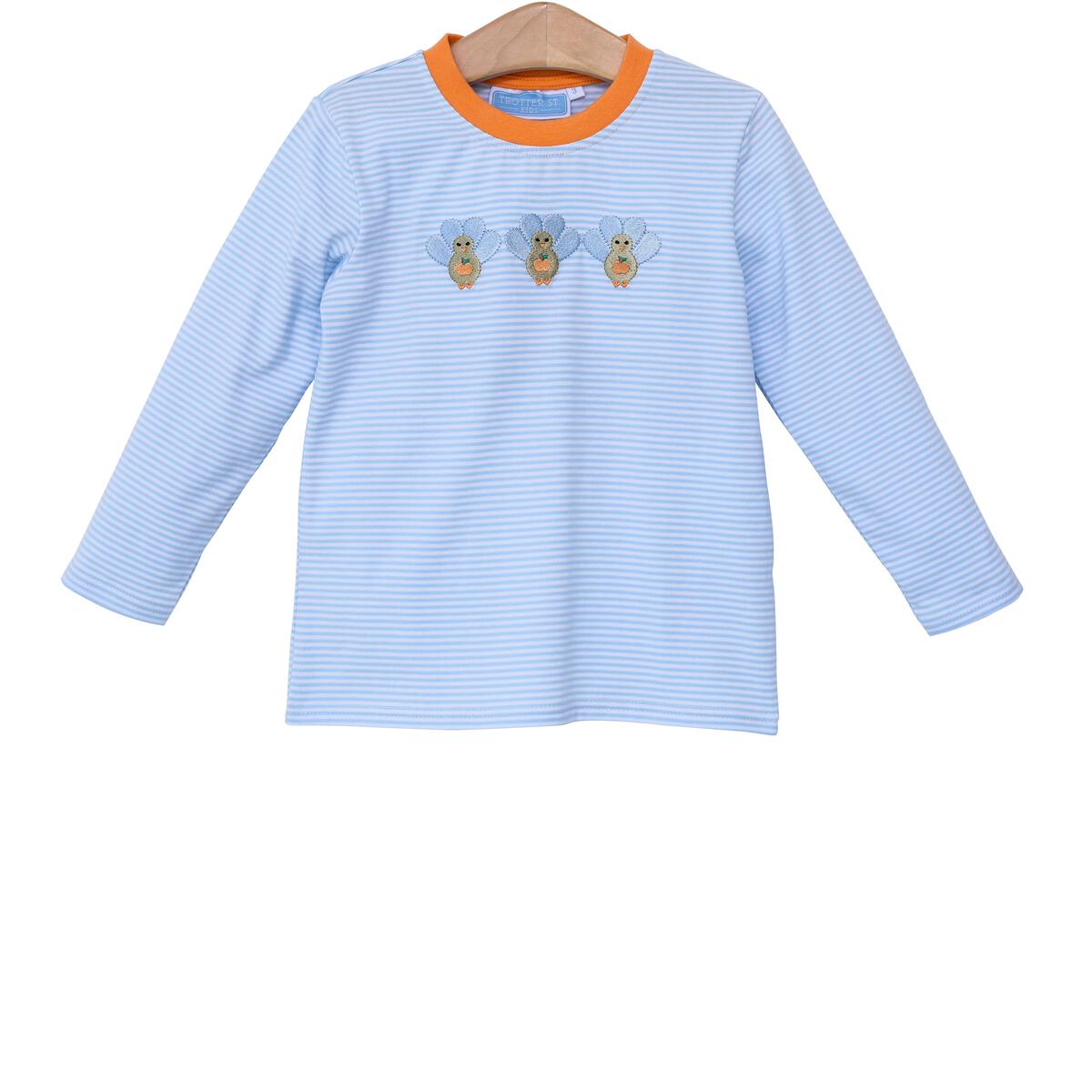 Turkey Trio Embroidery Shirt - Breckenridge Baby
