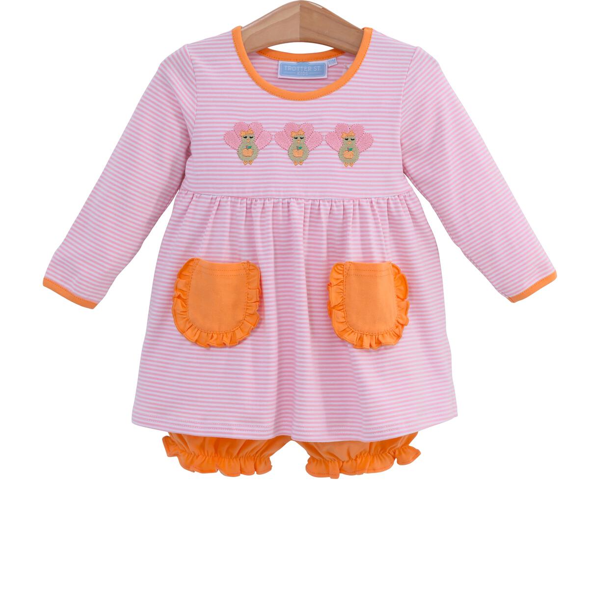 Turkey Trio Embroidery Bloomer Set - Breckenridge Baby