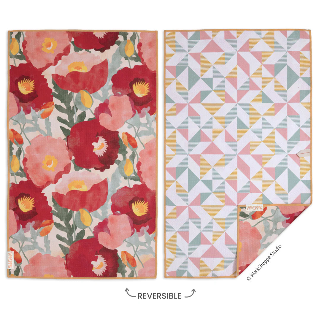 Abstract Poppies Microfiber Towel