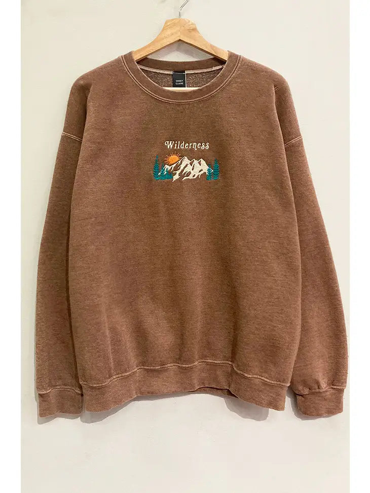 Embroidered Wilderness Sweatshirt
