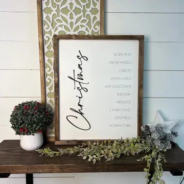 The Best of Christmas Wood Sign, Mantle Decor 13" x 17"