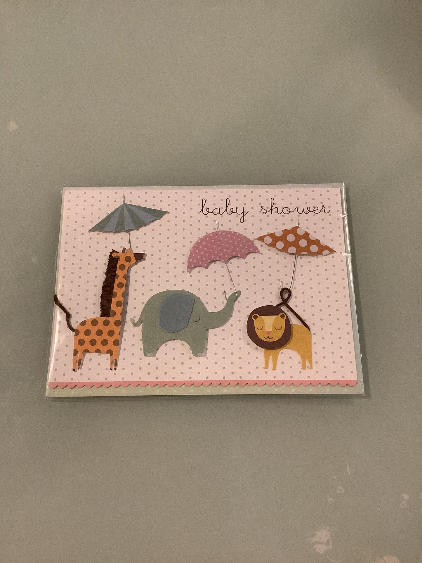 animals with umbrellas card
