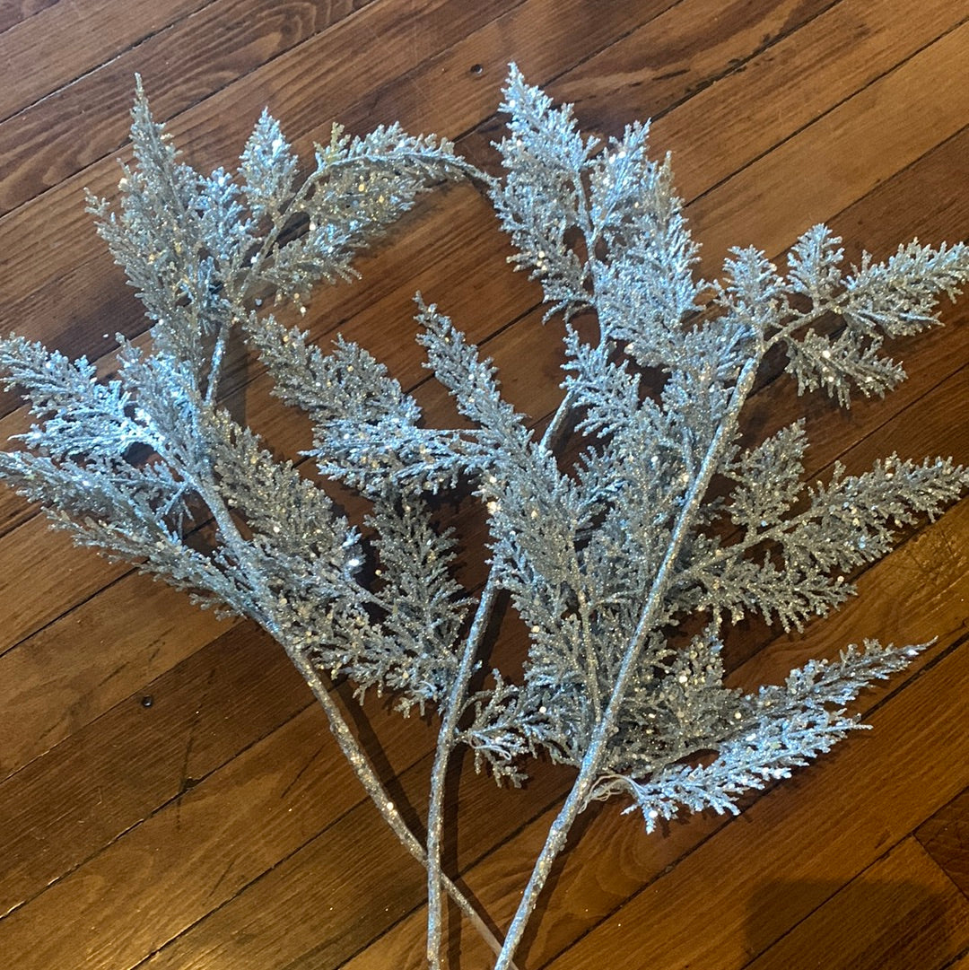 Cedar Silver Glitter Pick
