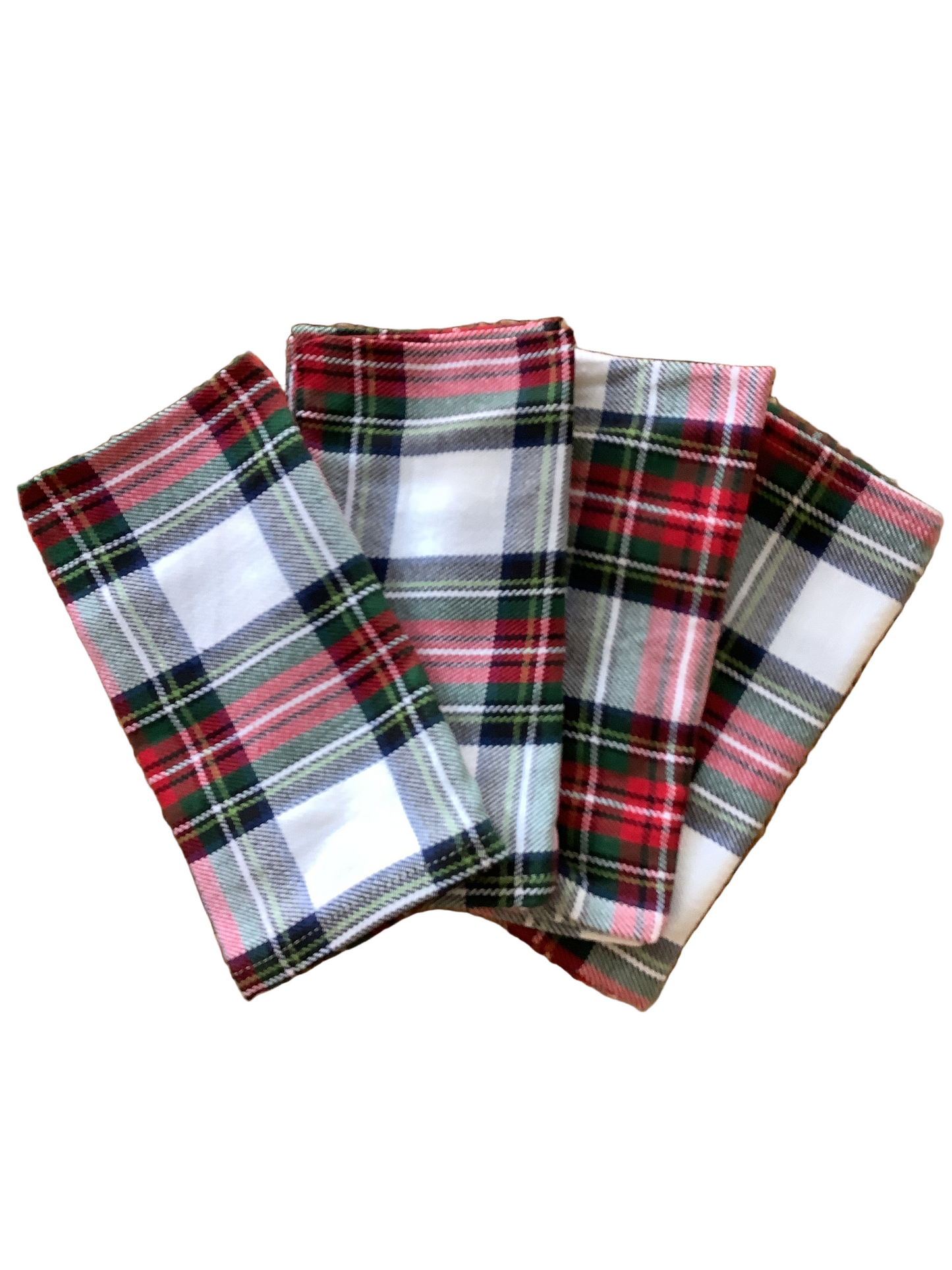Christmas Holiday Plaid Napkin Set of 4