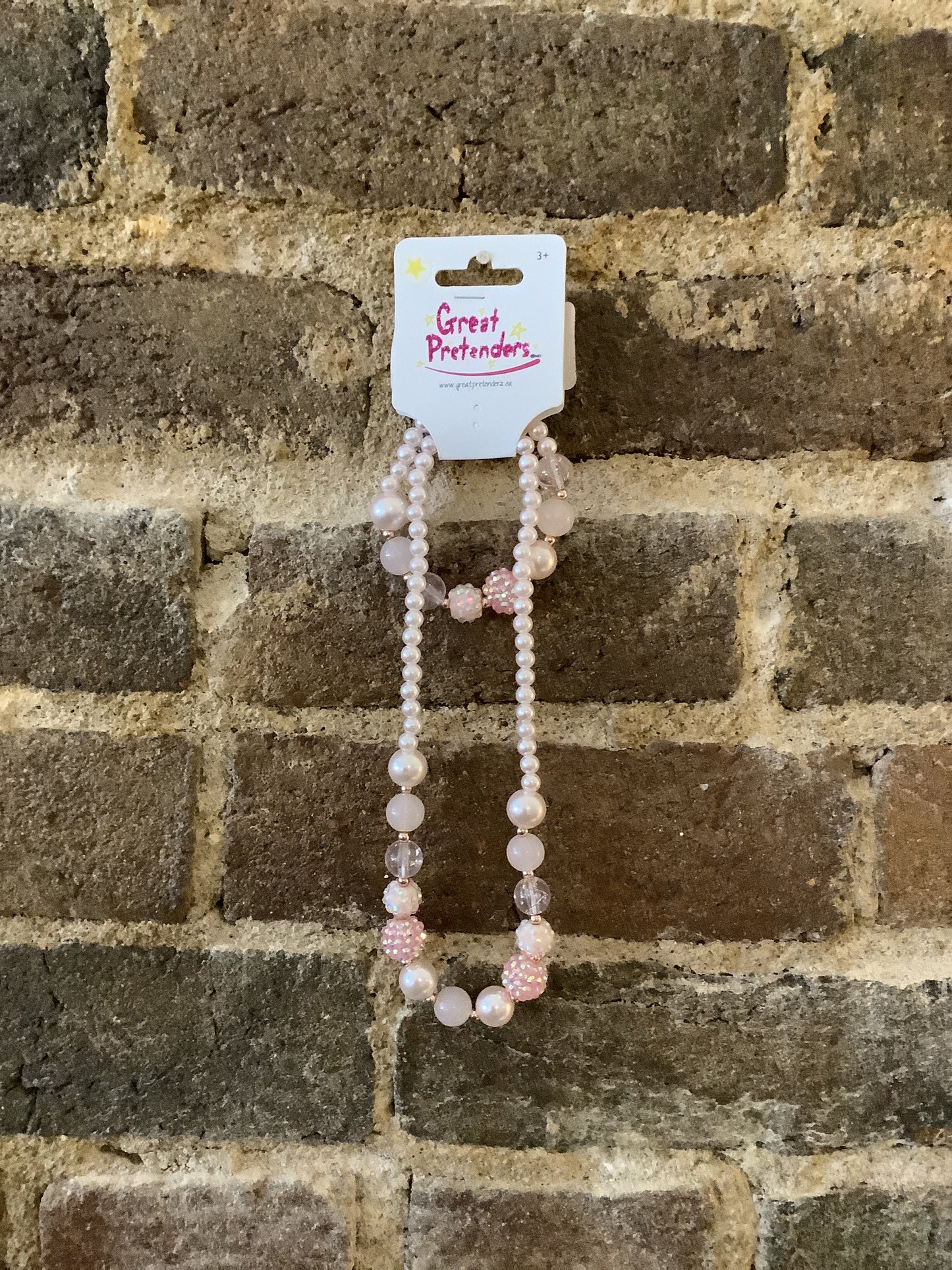 Pearly pink necklace & bracelet set