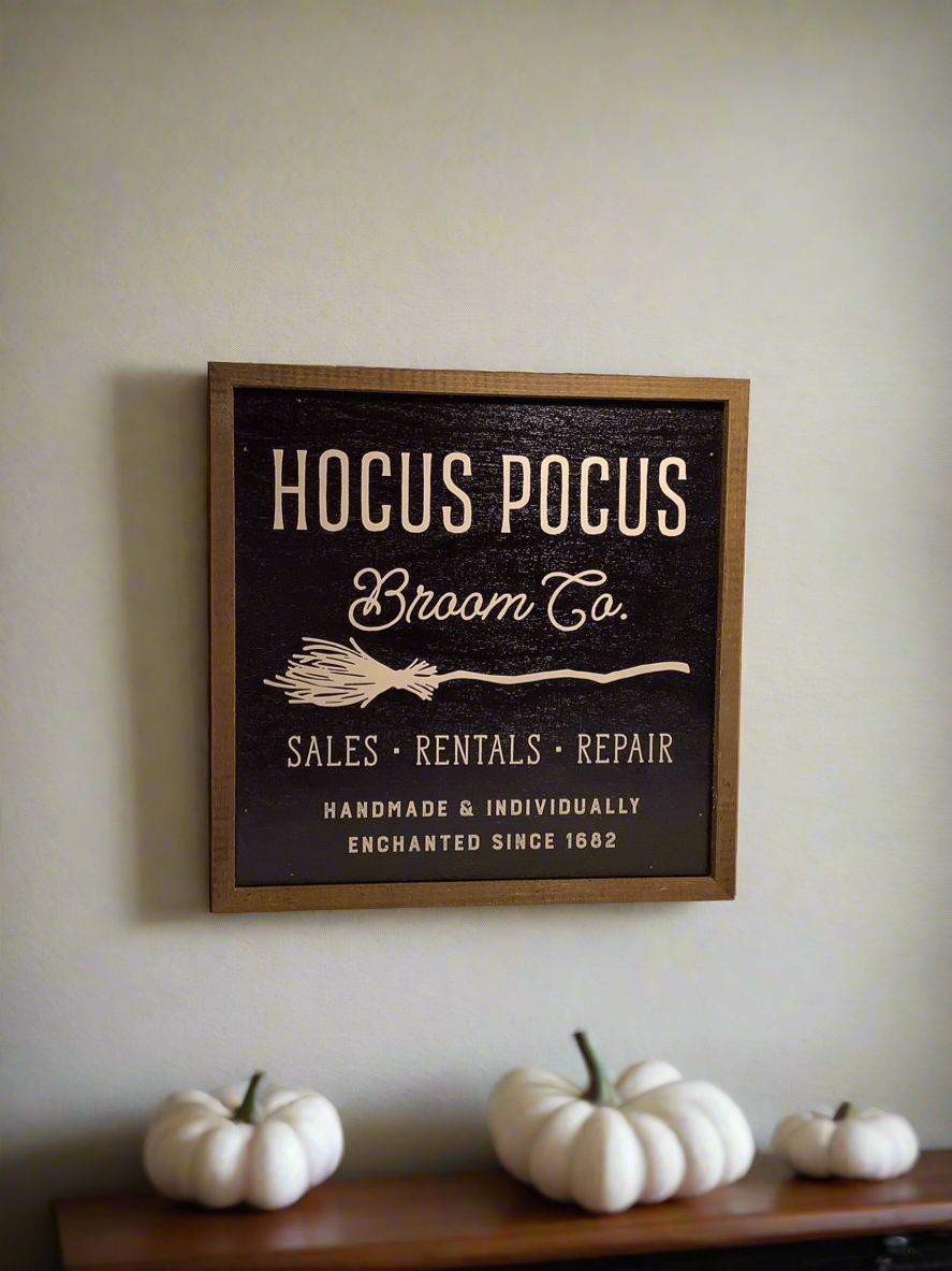 Hocus Pocus Broom Wall Sign