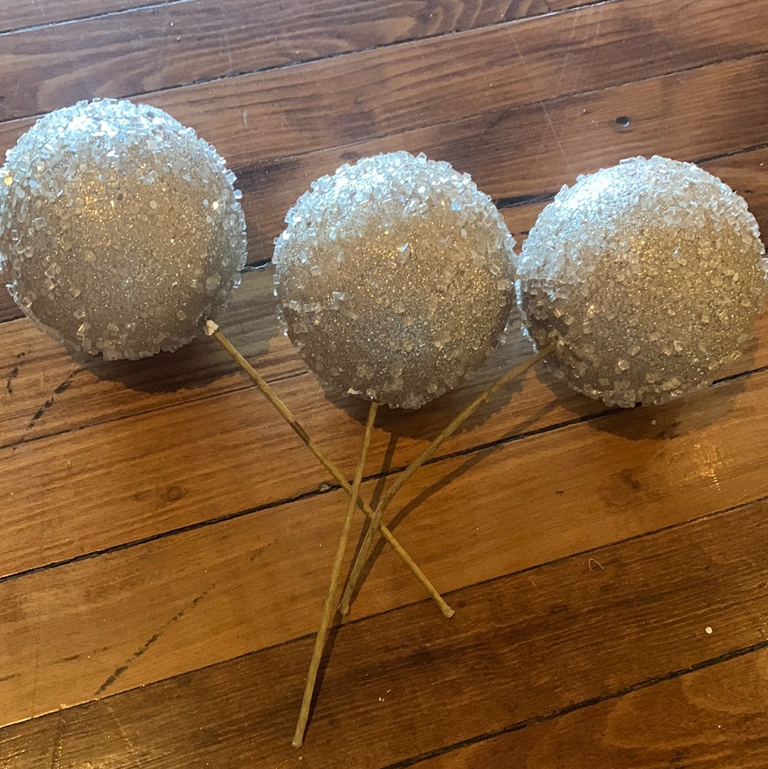 Champagne Glitter Ball Pick