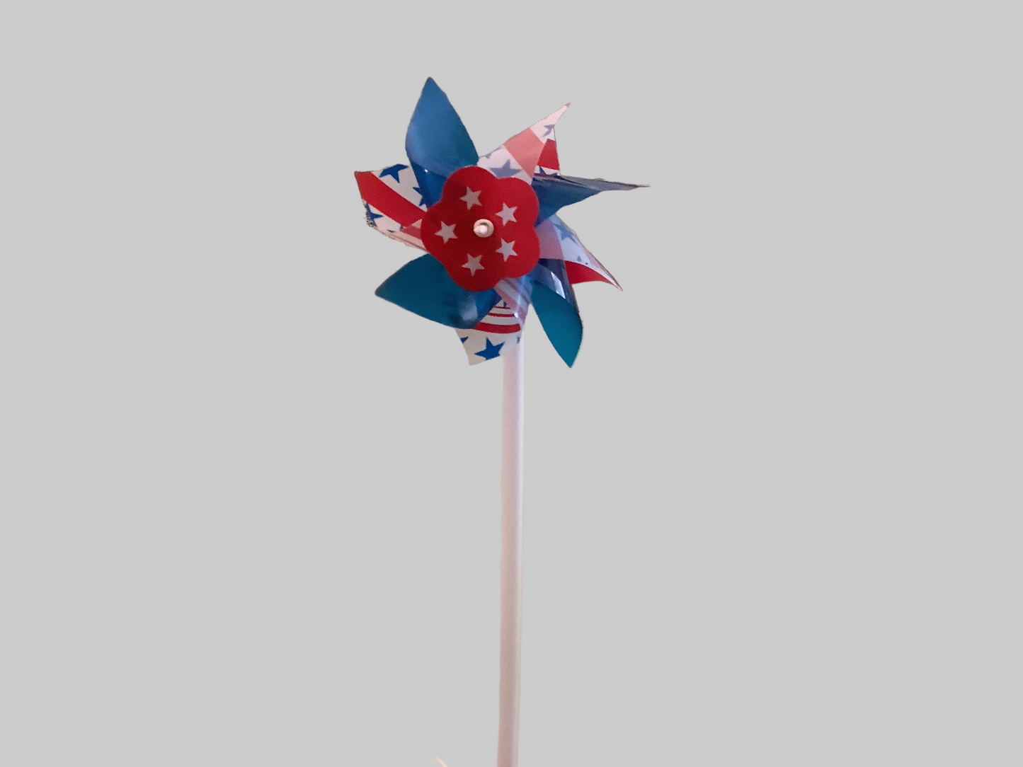 Red white and blue mini windmill