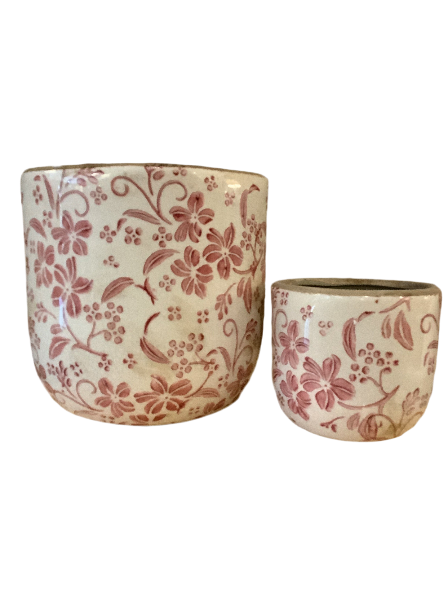 Planter with Floral Pattern