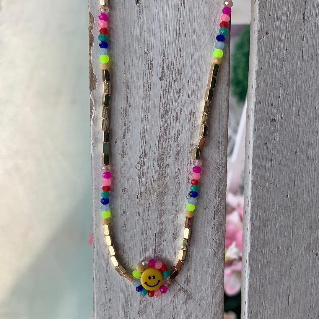 Smile Acrylic Beaded Necklace