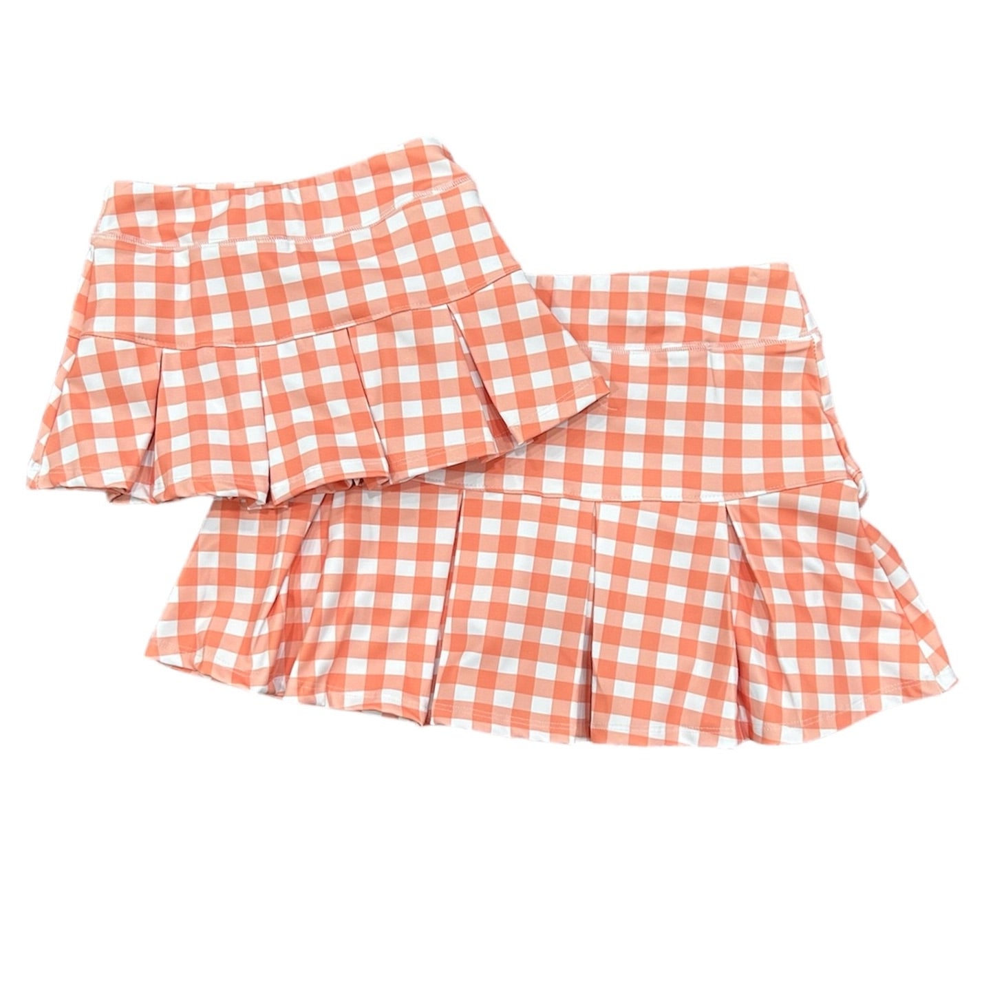 Pleated Tennis Skirt - Orangeade Gingham