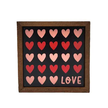6x6 Love "Hearts" Valentines Day - Home Decor