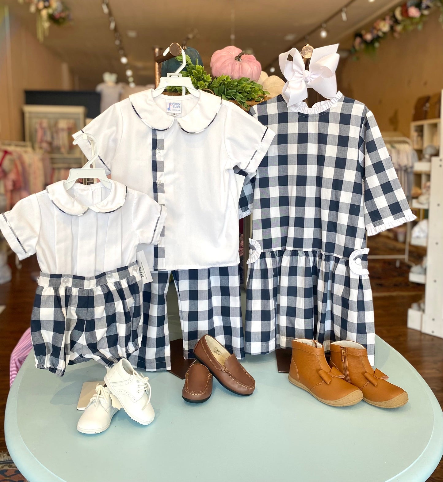 Navy Buffalo Tyler Boy Set - Breckenridge Baby