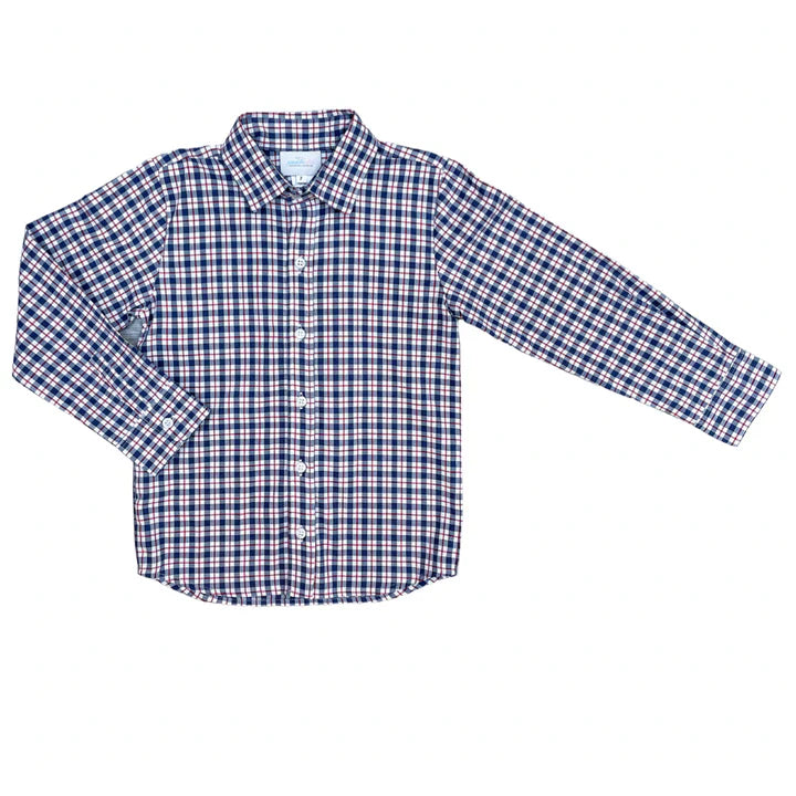 Ryan Dress Shirt - Blue Plaid - Breckenridge Baby
