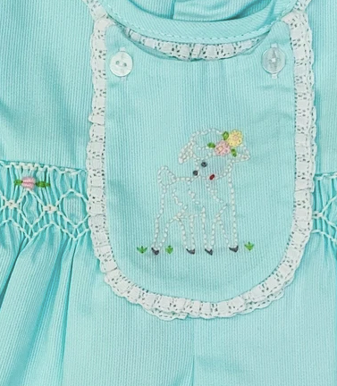 Seafoam Little Lamb Dress - Breckenridge Baby