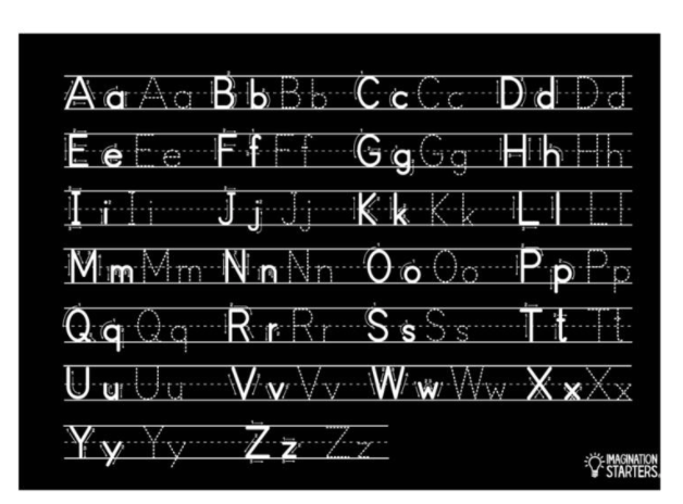 Chalkboard Letters Practice Placemat - Breckenridge Baby