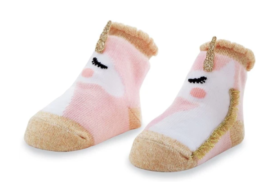 Baby Girl Socks - Gold Unicorn - Breckenridge Baby