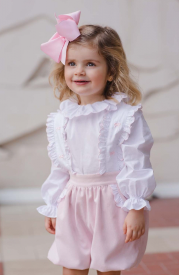 Wonderland Pink Scalloped Shirt - Breckenridge Baby