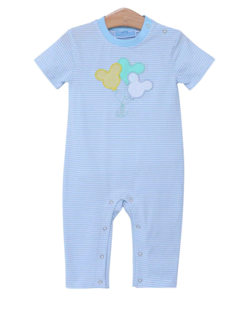 Mouse Balloon Applique Romper - Breckenridge Baby