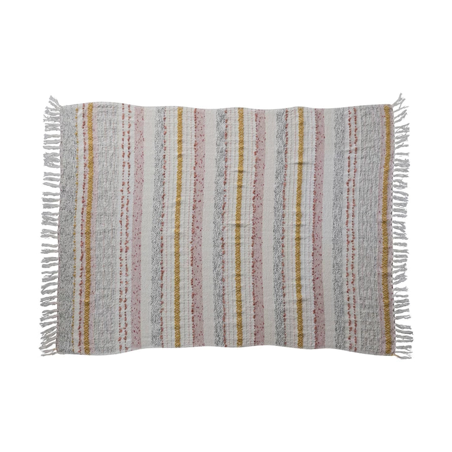 Woven Cotton Blend Throw