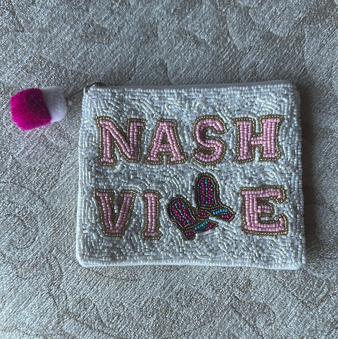 Nashville Boots Beaded Pouch