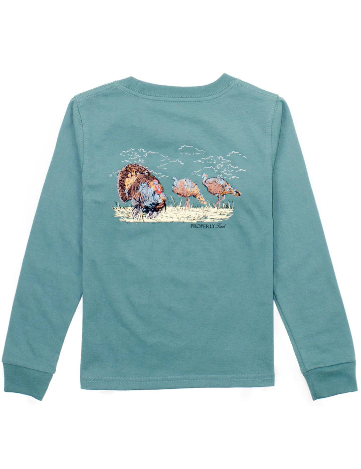Boys Turkey Hunt Ls Marine Green