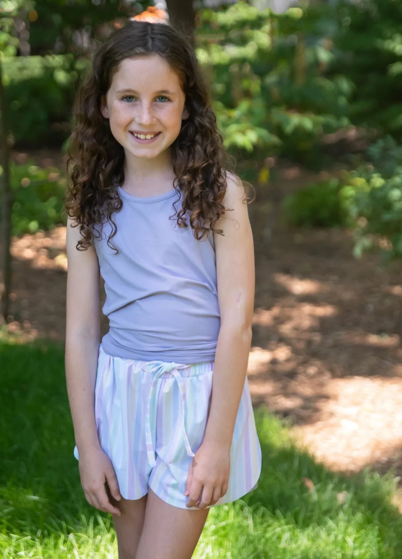 Pastel Stripe Butterfly Shorts