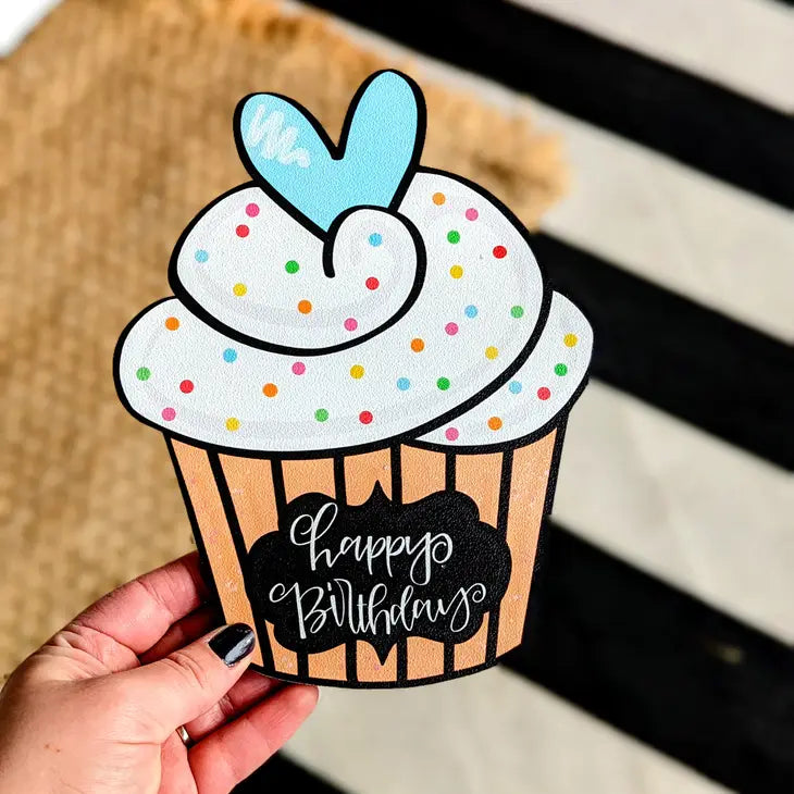 Happy Birthday Cupcake Printed Attachment