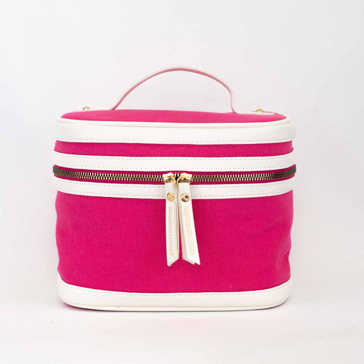 Sortino Train Case Set - Hot Pink/White