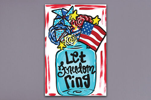 Mason Jar - Red/White/Blue Jar Flag