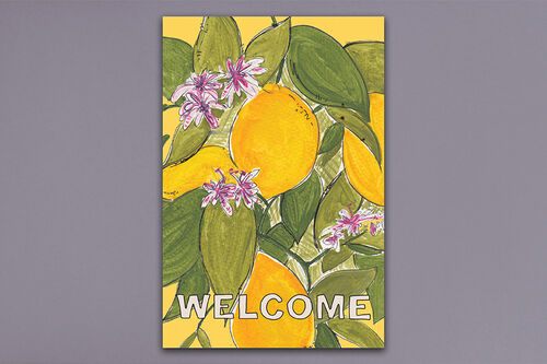 Welcome Lemon Flag