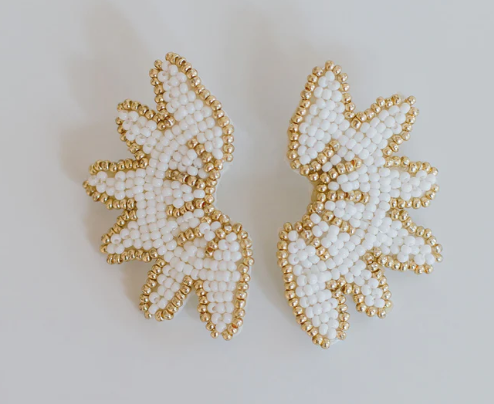 Solid Ella Earrings - White