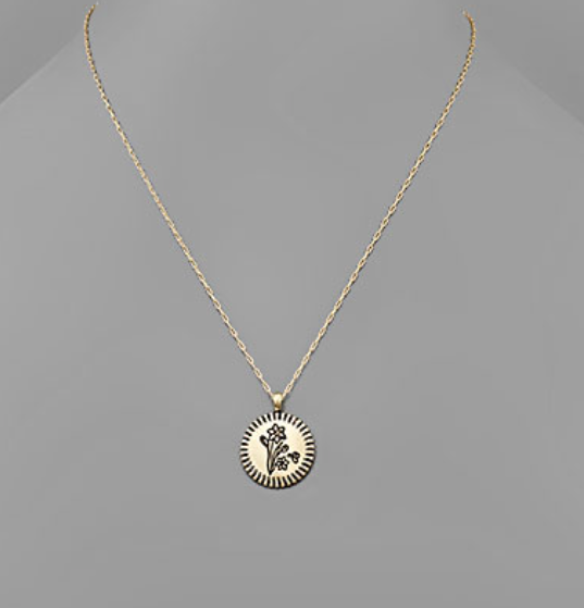 Floral Birth Month Necklaces