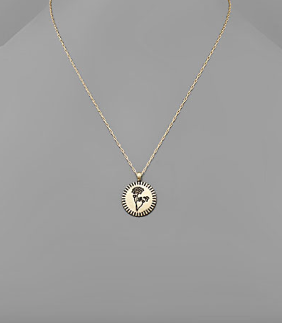 Floral Birth Month Necklaces