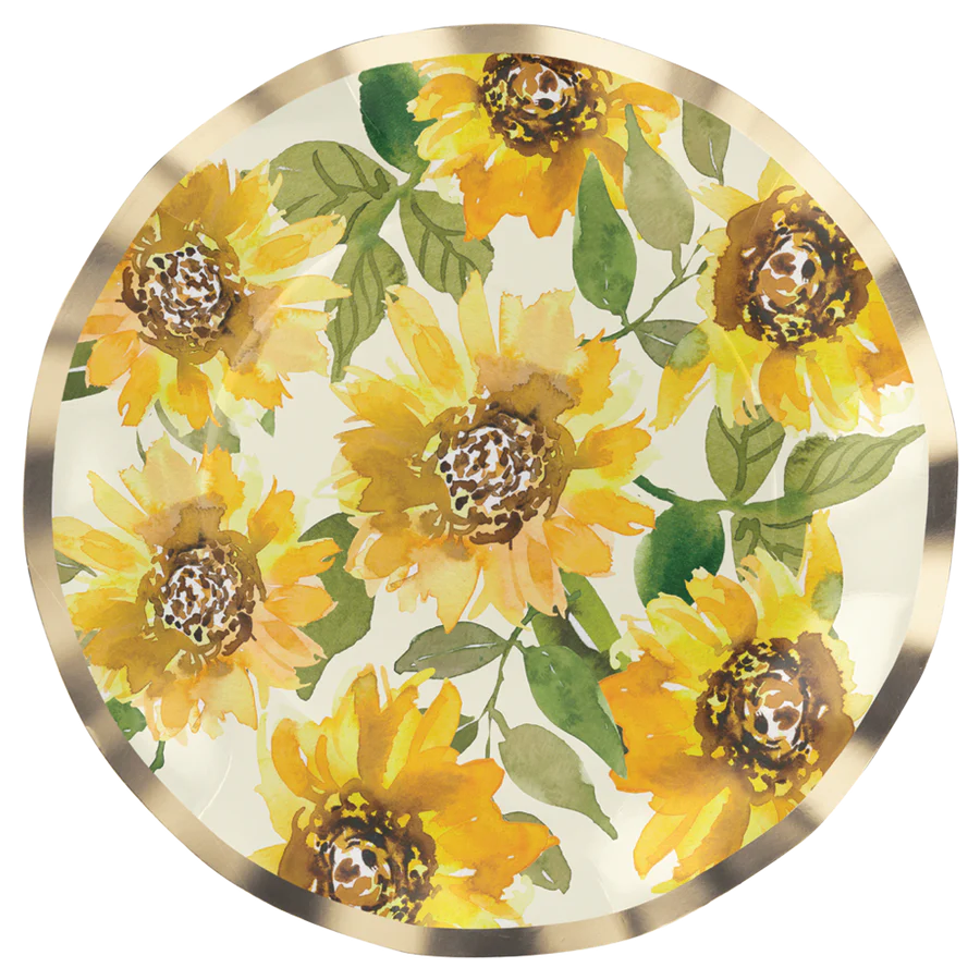 Wavy Salad Plate Sunflower - 8pkg