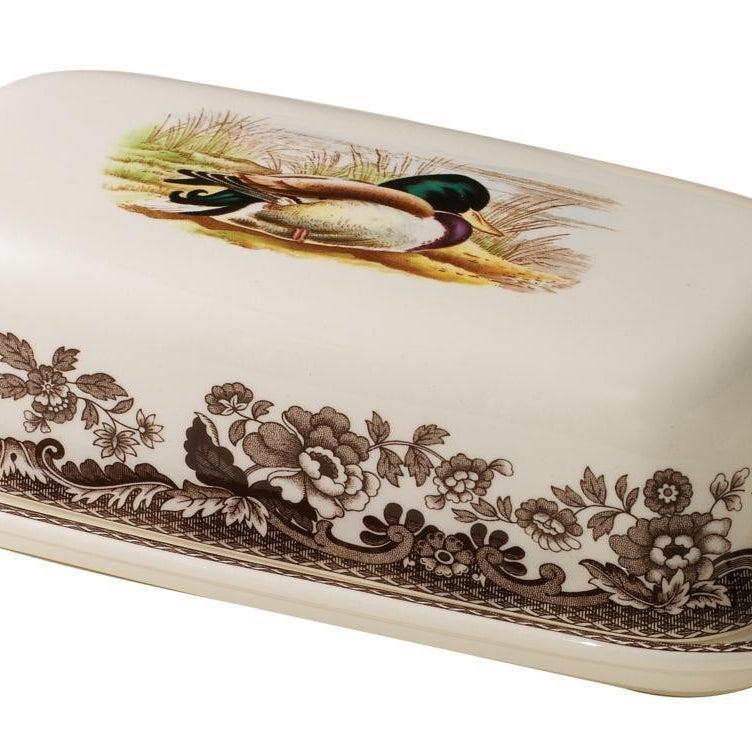 Spode Woodland Covered Butter Dish - Mallard