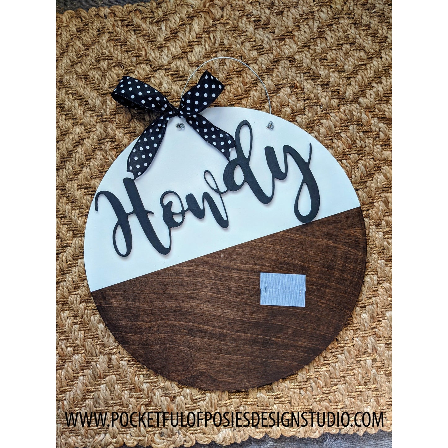 Half Block Howdy Interchangeable Door Hanger (For Attachments)