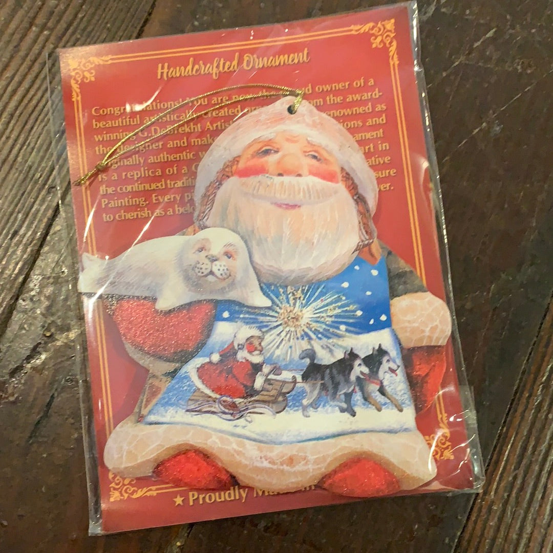 ORNAMENT- NORTHERN LIGHT SANTA