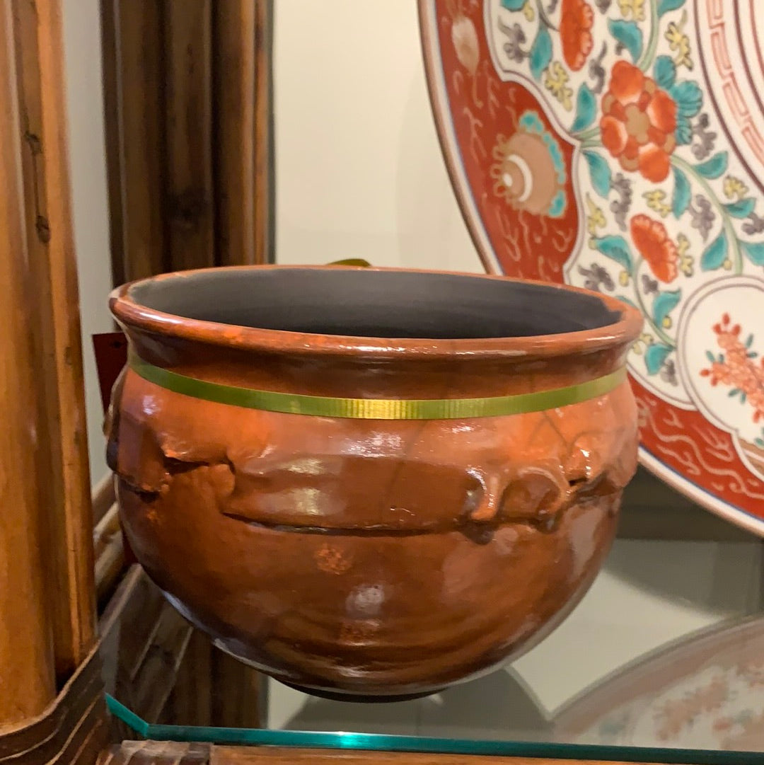 RAKU POTTERY - RUST POT-