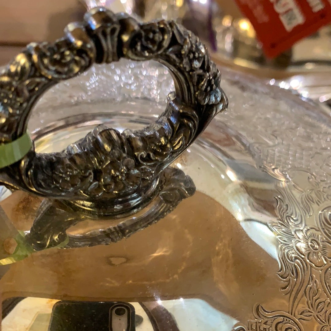 SP ORNATE CASSEROLE w/LID