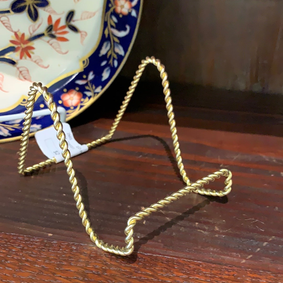 SM. TWISTED GOLD PLATE STAND