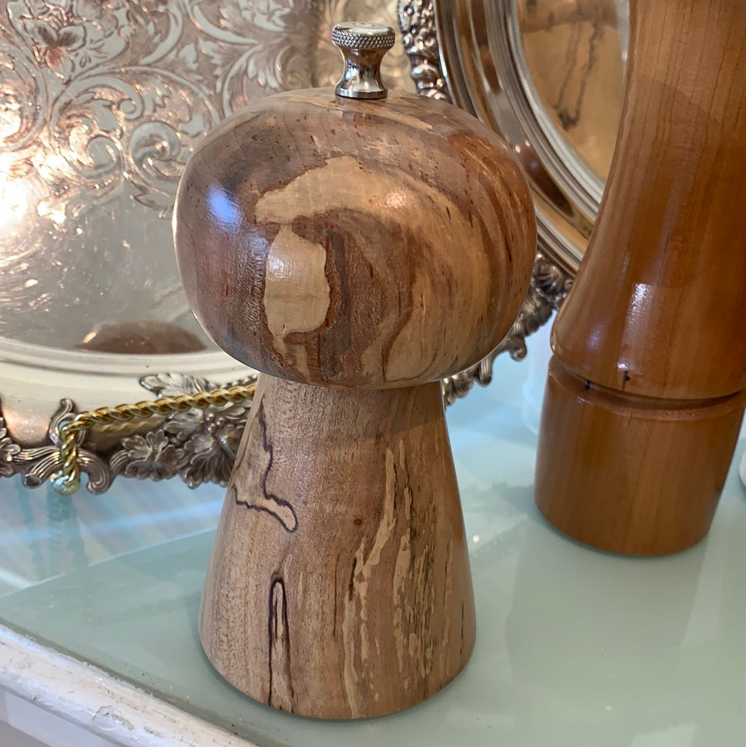 6" Wooden Mushroom Salt Mill