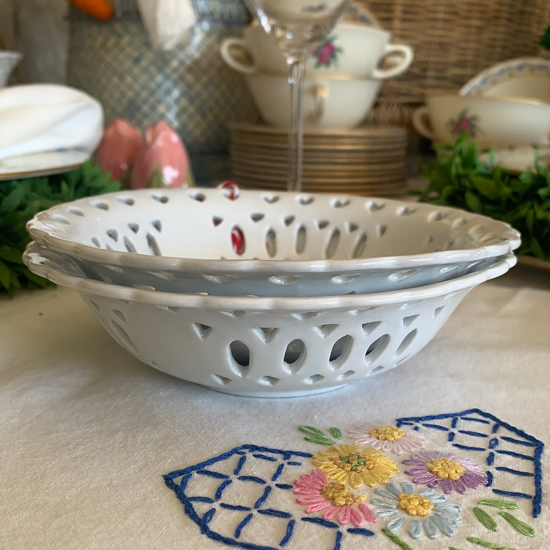 Lace Heart Porcelain Bowls Set/2
