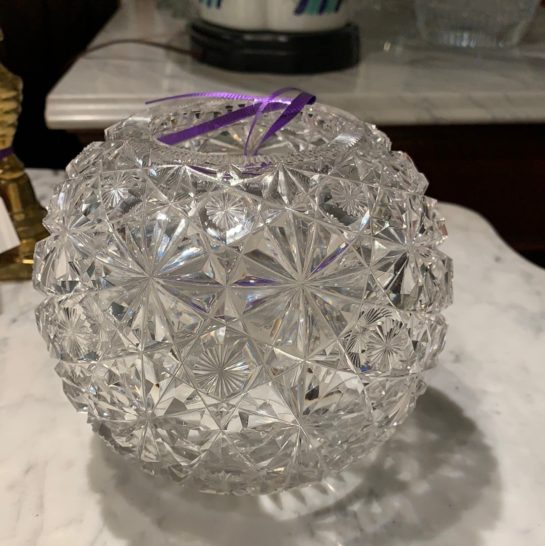 CUT GLASS 6 ROSE BOWL