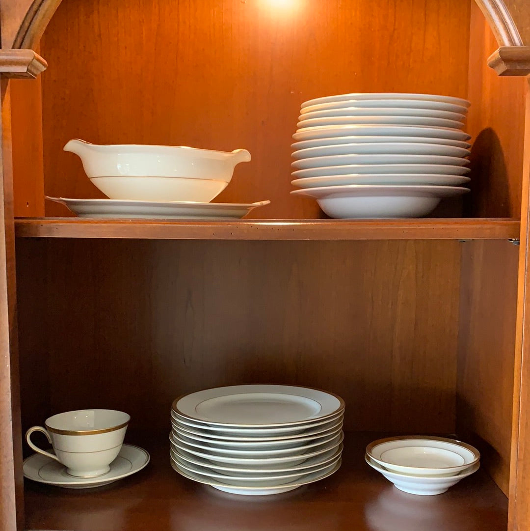 WHITE w/GOLD TRIM CHINA