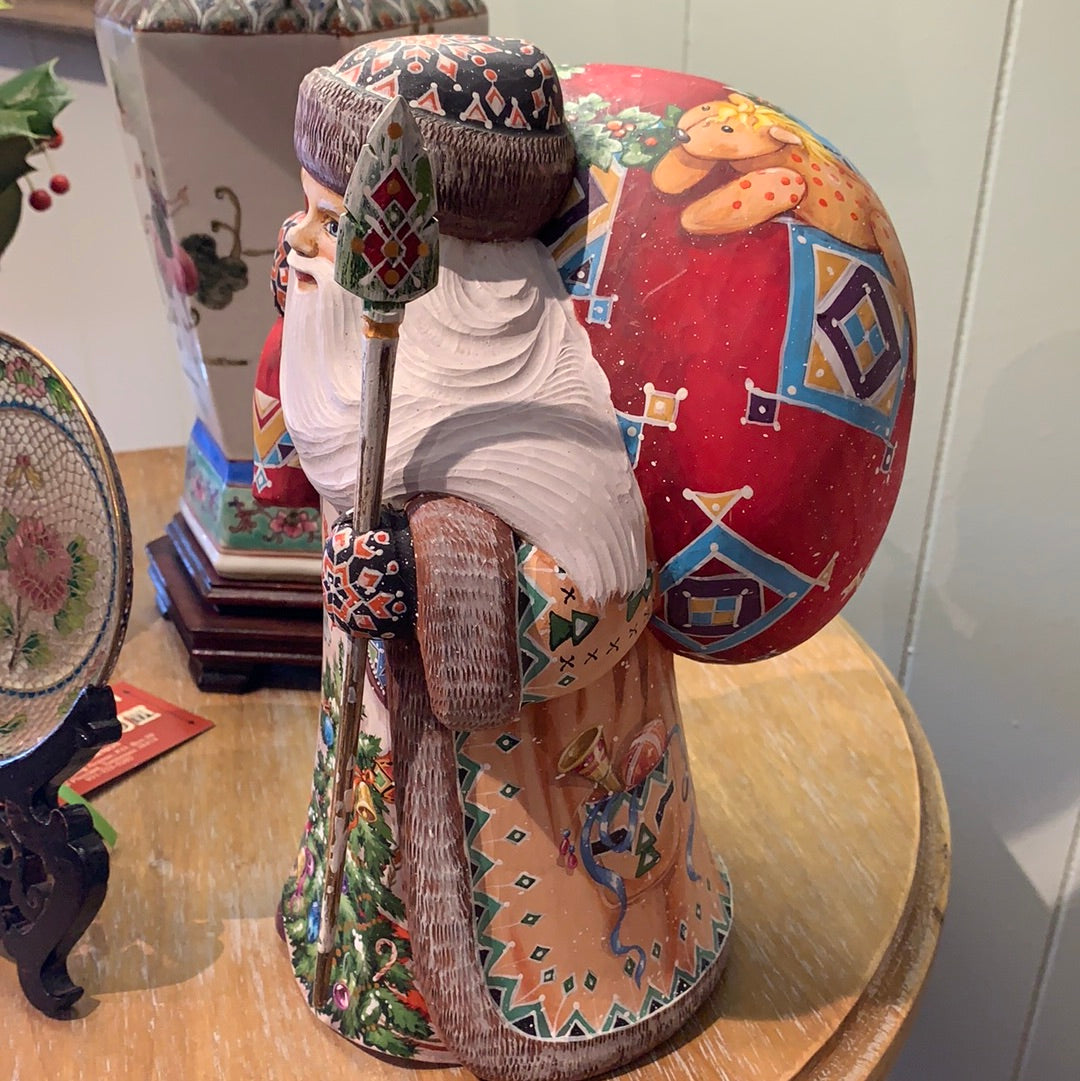 RUSSIAN HAND-PAINTED SANTA W/