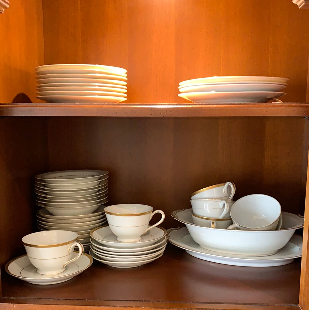 WHITE w/GOLD TRIM CHINA