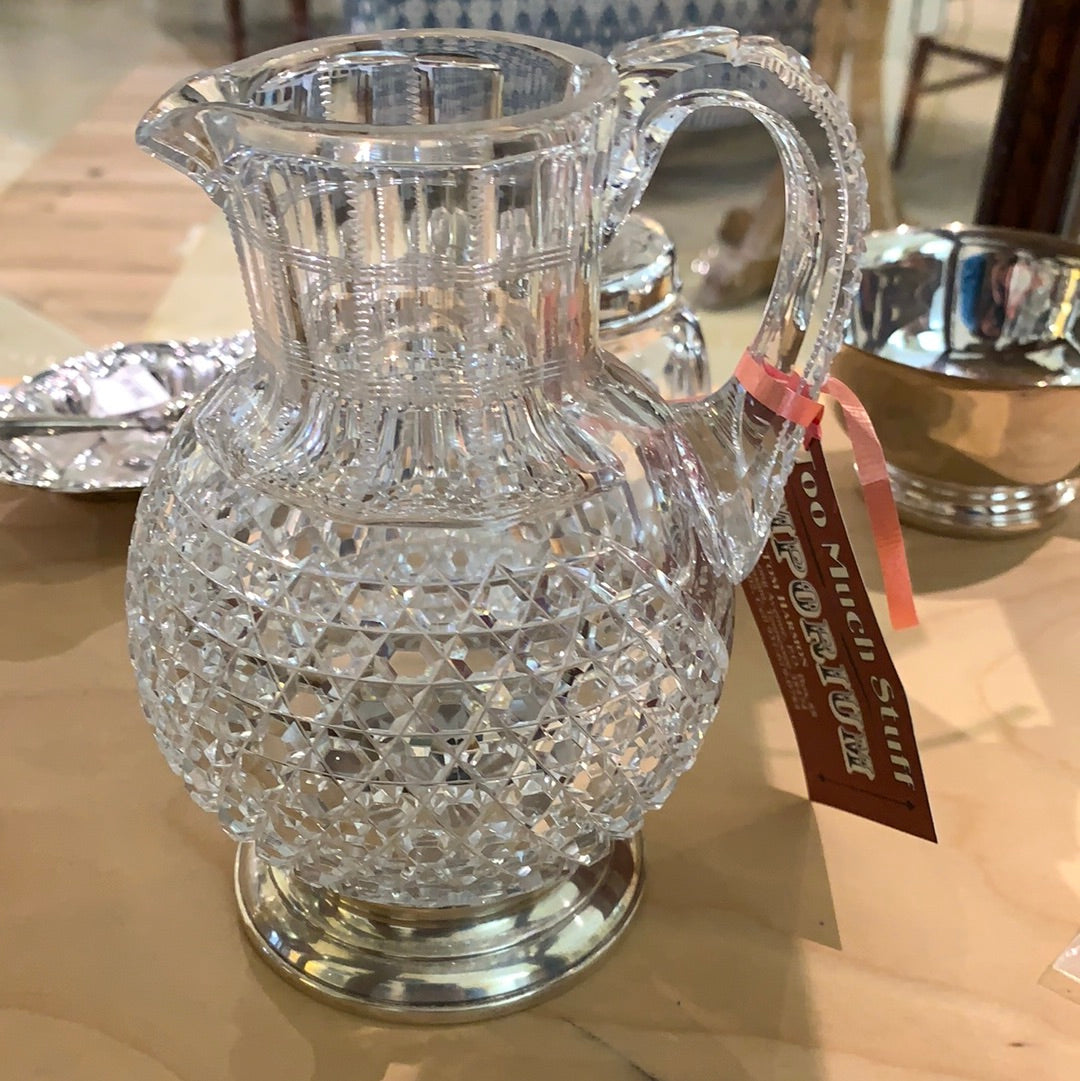 CUT GLASS 16OZ PITCHER