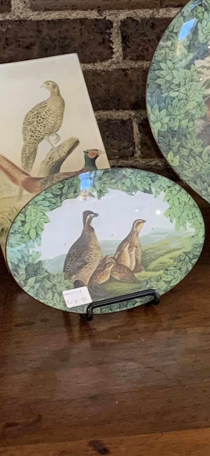 WOODLAND QUAIL FAMILY PLATE