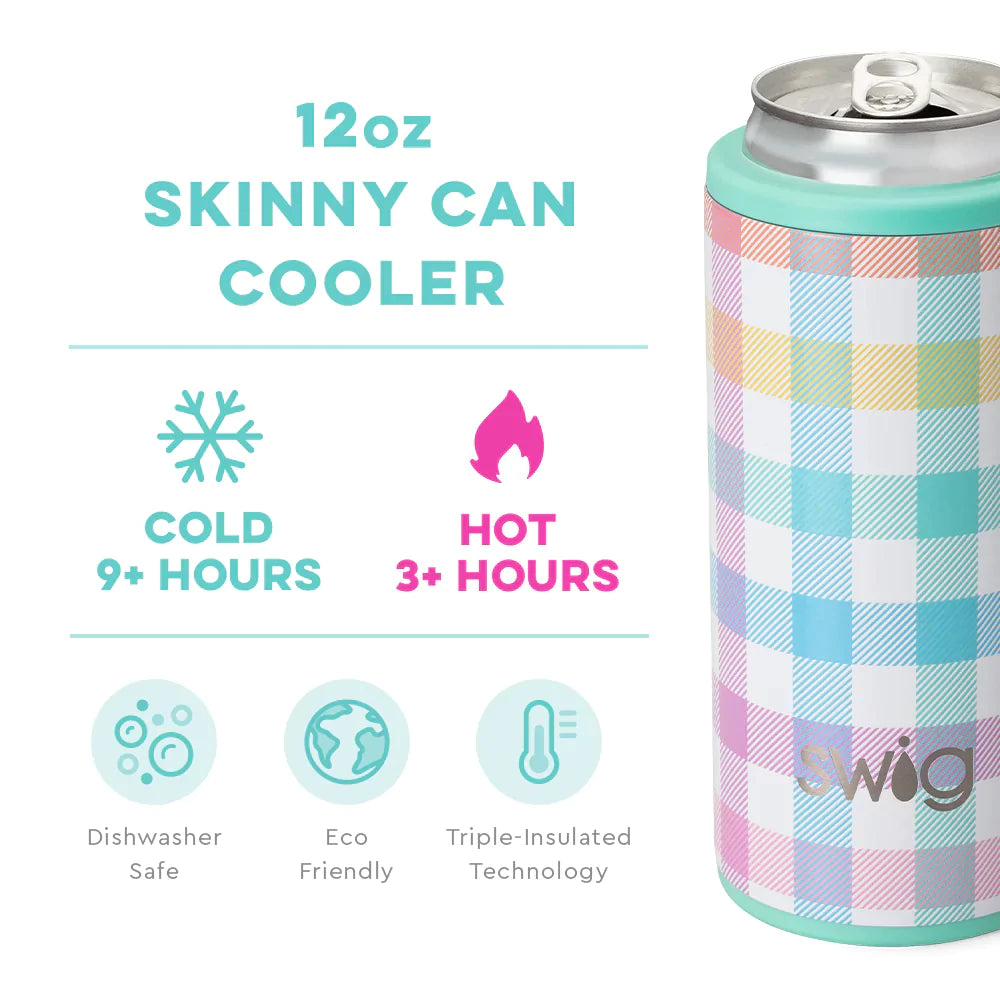 Pretty in Plaid Skinny Can Cooler (12oz)